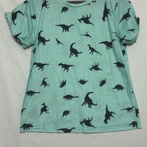 Mint Green Short Sleeve Dinosaur Tee